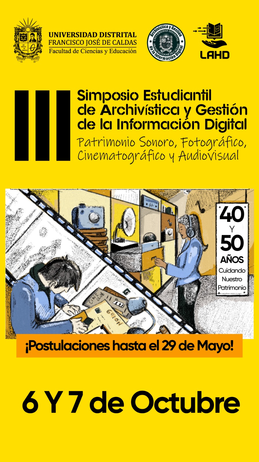 Imagen decorativa del encuentro lll Simposio de Estudiantes de Archivística y Gestión de la Información Digital