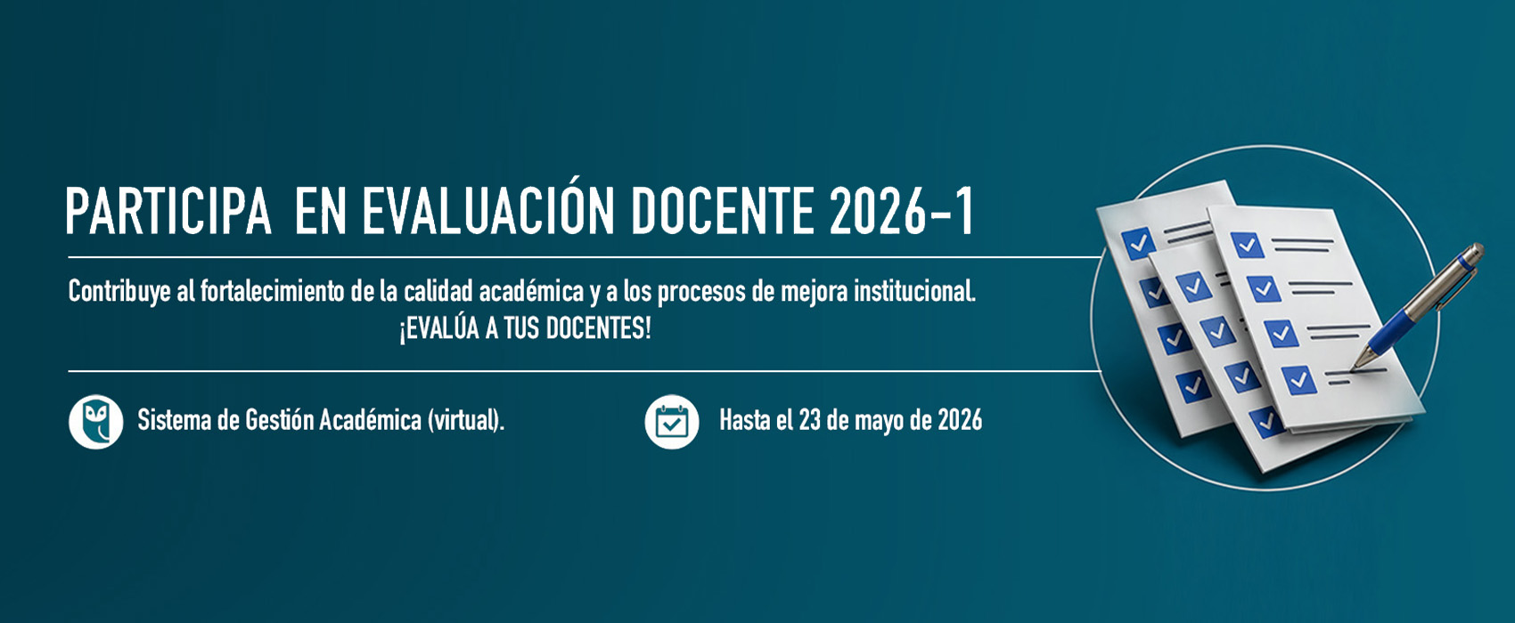 Evaluación docente 2026-1