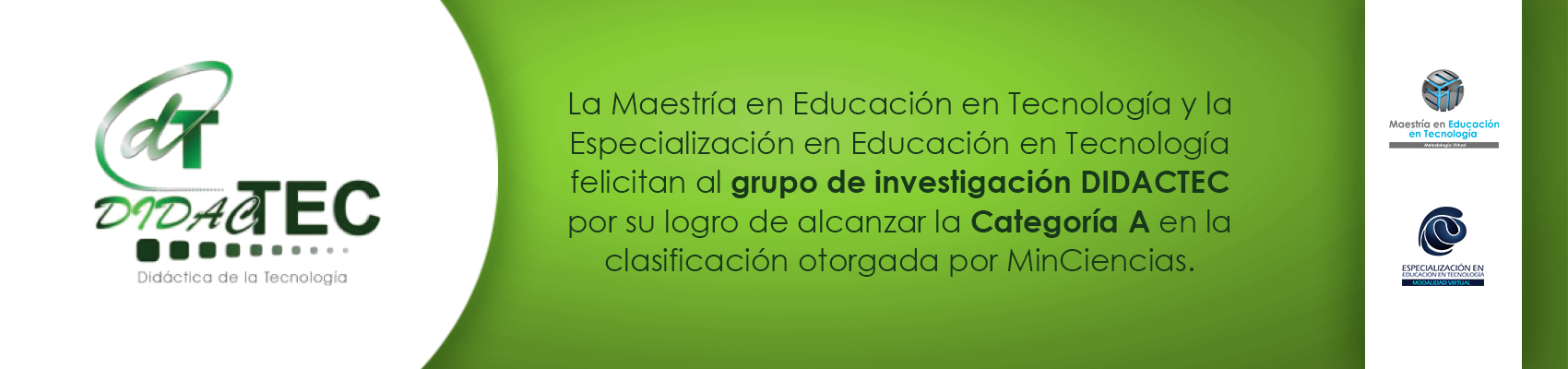 Imagen publicacion  Categoría A grupo de investigación DIDACTEC