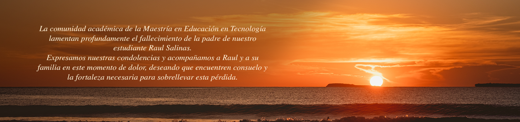Imagen publicacion Condolencias Raul Salinas