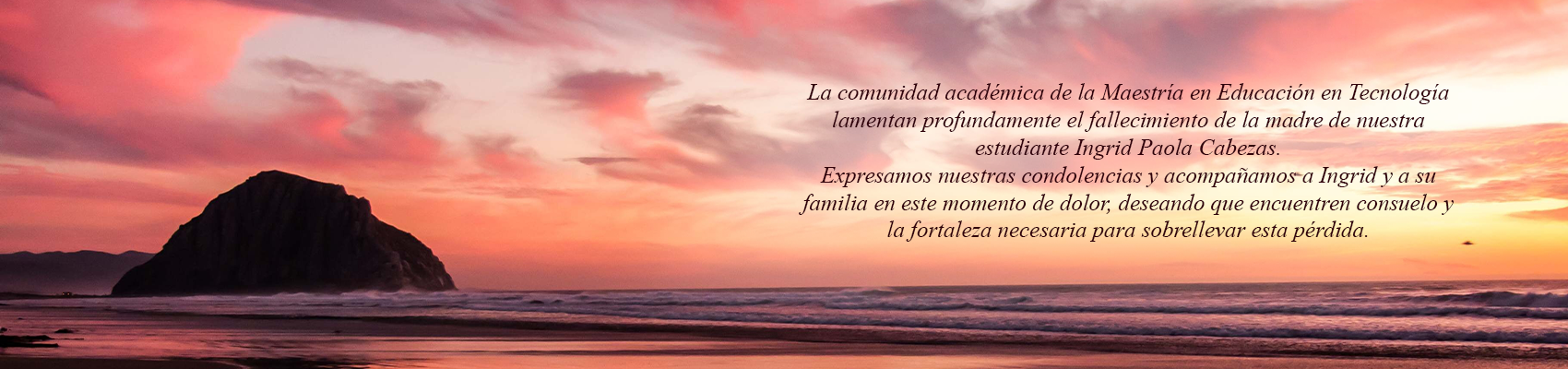 Imagen publicacion Condolencias Ingrid Paola Cabezas