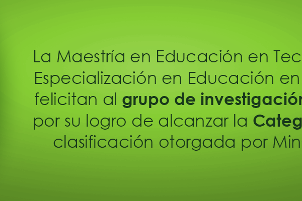 Imagen decorativa  Categoría A grupo de investigación DIDACTEC