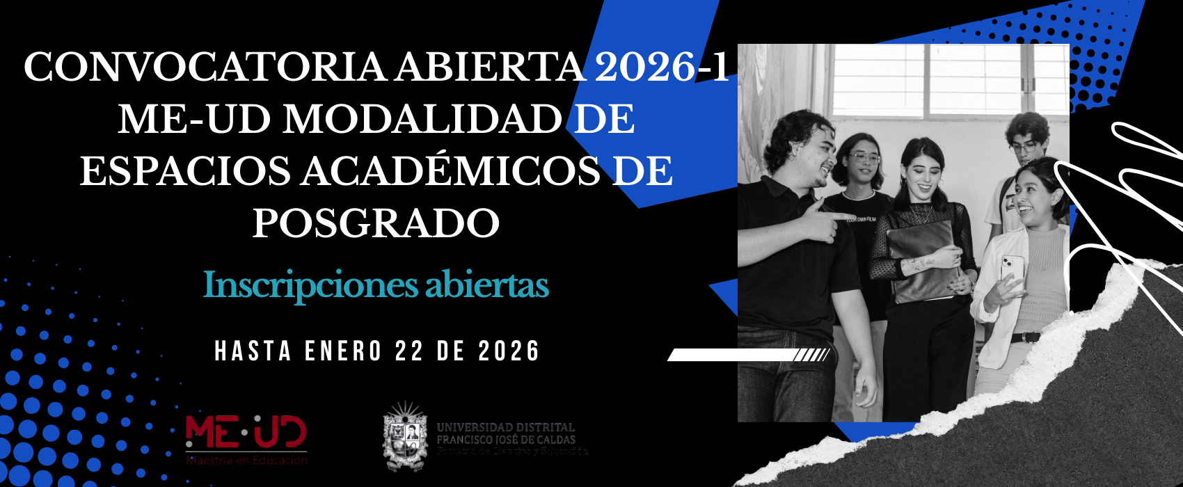 Banner convocatoria espacios académicos 2026-1