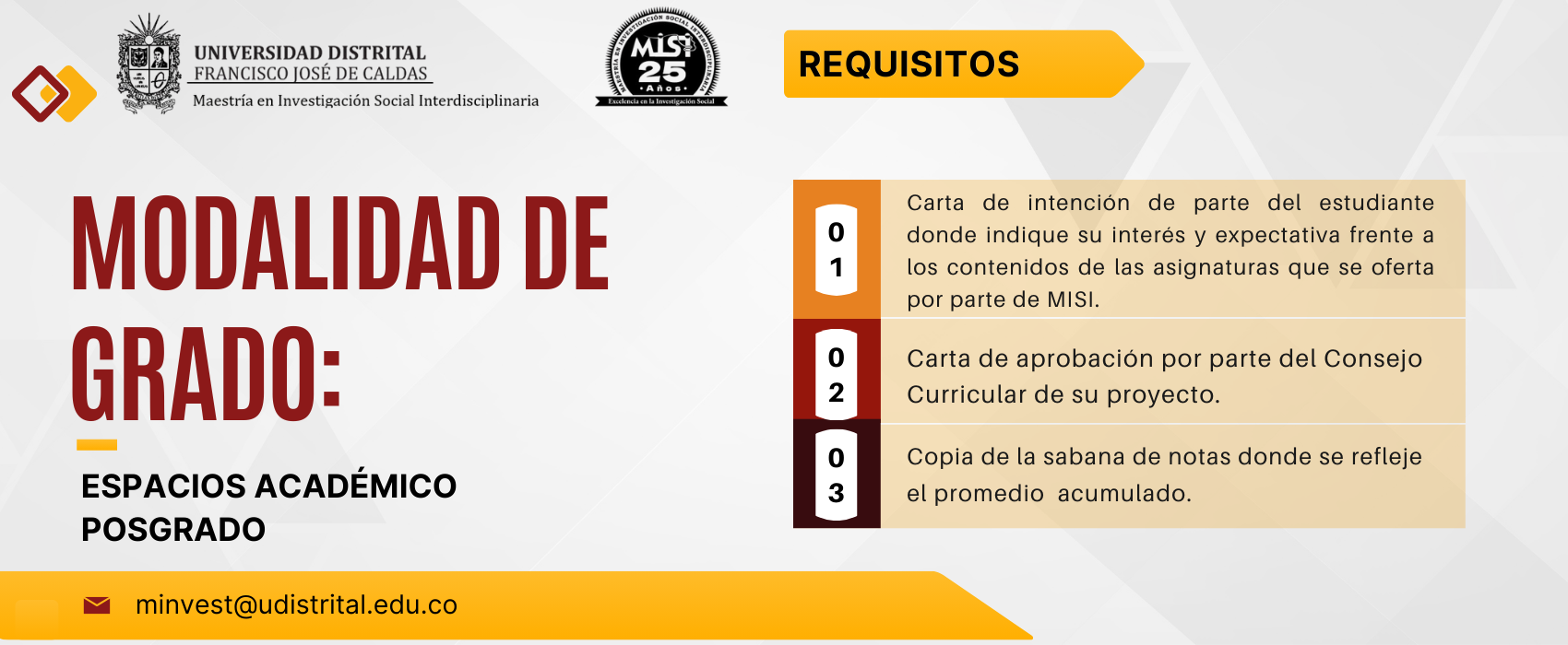 INSCRIPCION MODALIDAD DE GRADO