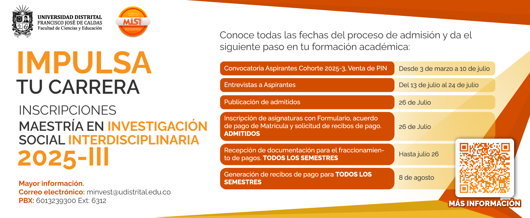 CRONOGRAMA DE ADMISIONES 2025-3