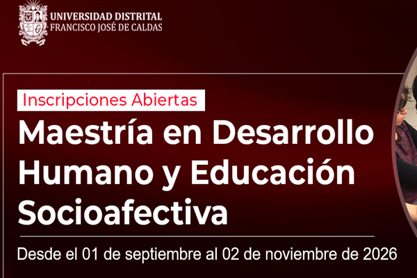 Imagen decorativa Abierta la convocatoria de admisiones para el período académico 2027-I de la Maestría en Desarrollo Humano y Educación Socioafectiva.