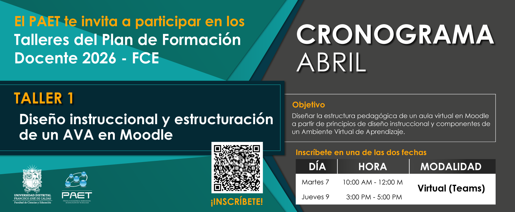 Ciclo de Talleres de Formación Docente 2026-FCE: ¡Diseño instruccional y estructuración de un AVA en Moodle!