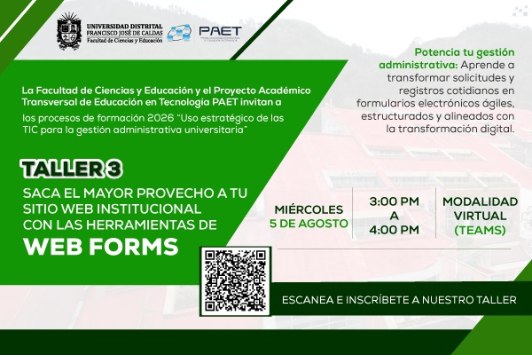 Imagen decorativa Continuamos con el tercer Taller para administrativos: “Saca el Mayor Provecho a tu Sitio Web Institucional con las Herramientas de Web Forms”