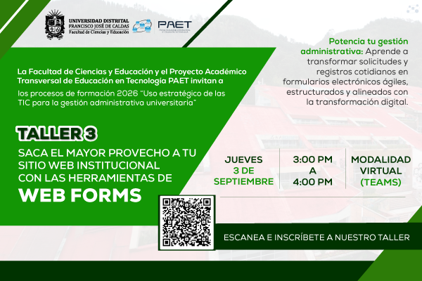Imagen decorativa Continuamos con el tercer Taller para administrativos: “Saca el Mayor Provecho a tu Sitio Web Institucional con las Herramientas de Web Forms”
