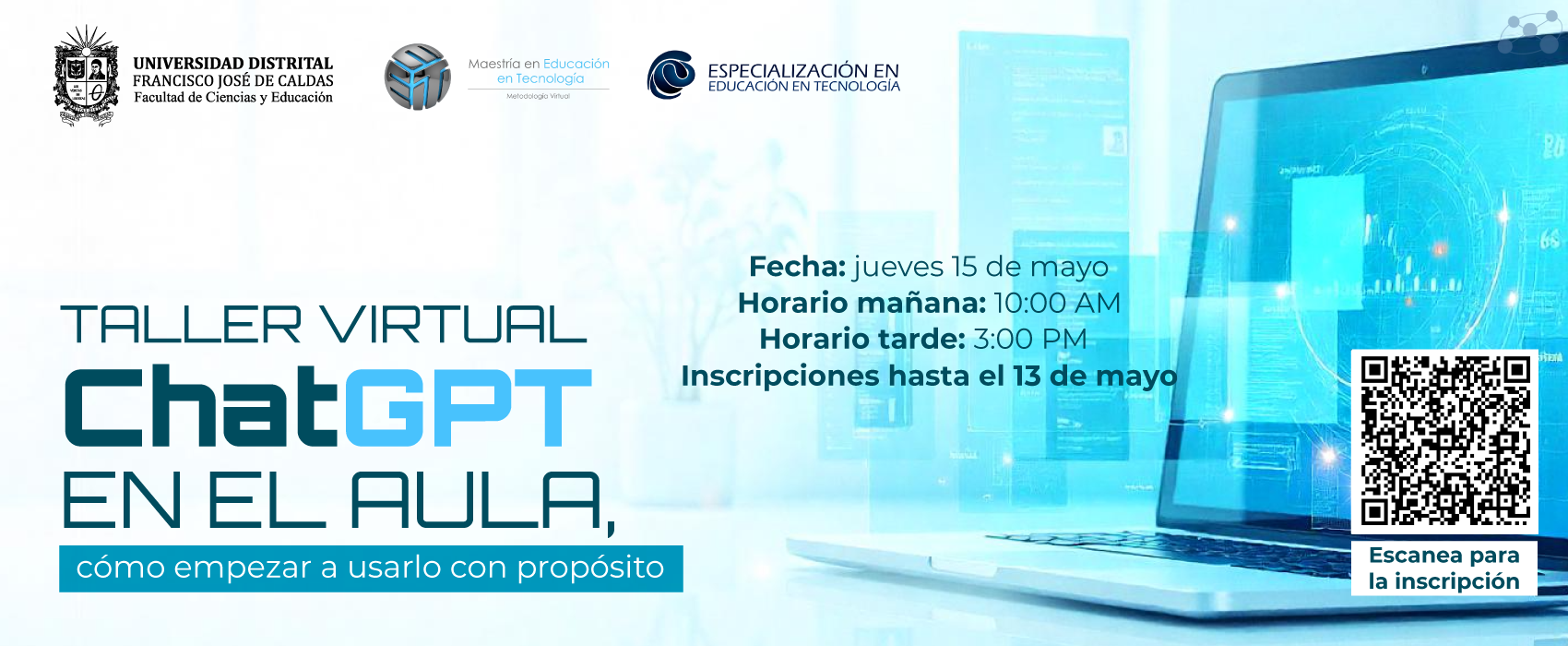 Taller Virtual ChatGPT, cómo empezar a usarlo con propósito en el aula