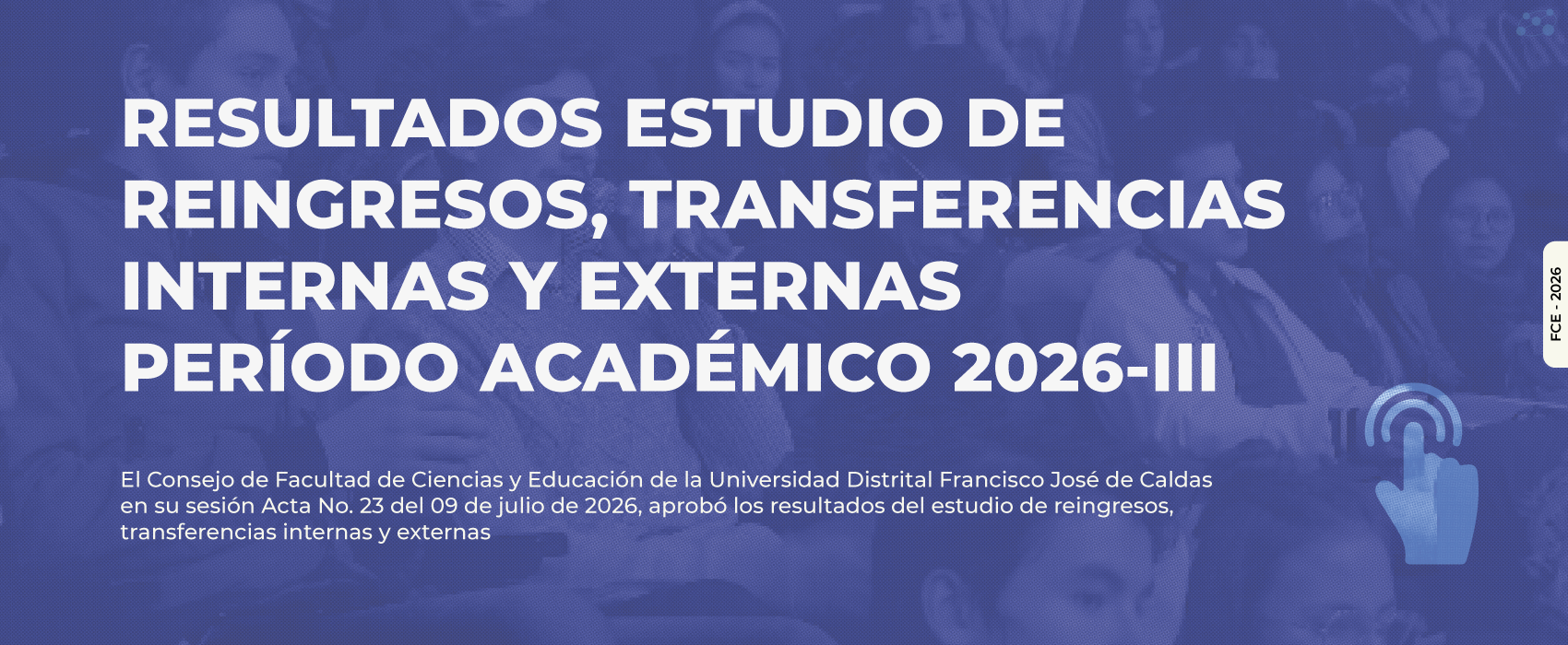 Solicitud publicación resultados de reingresos y transferencias período 2026-3 